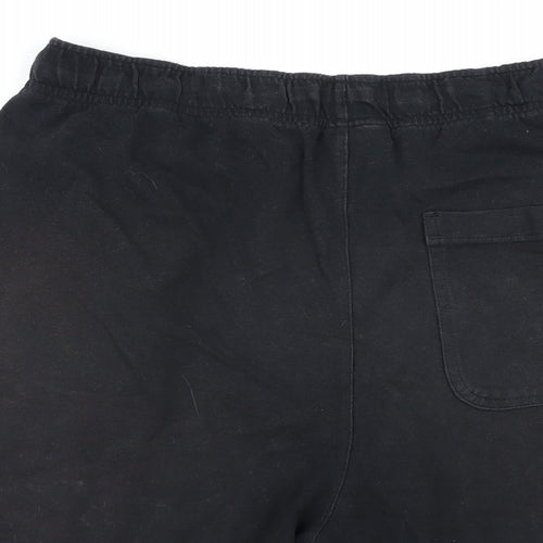 Nike Mens Black Cotton Sweat Shorts Size M L9 in Regular Drawstring