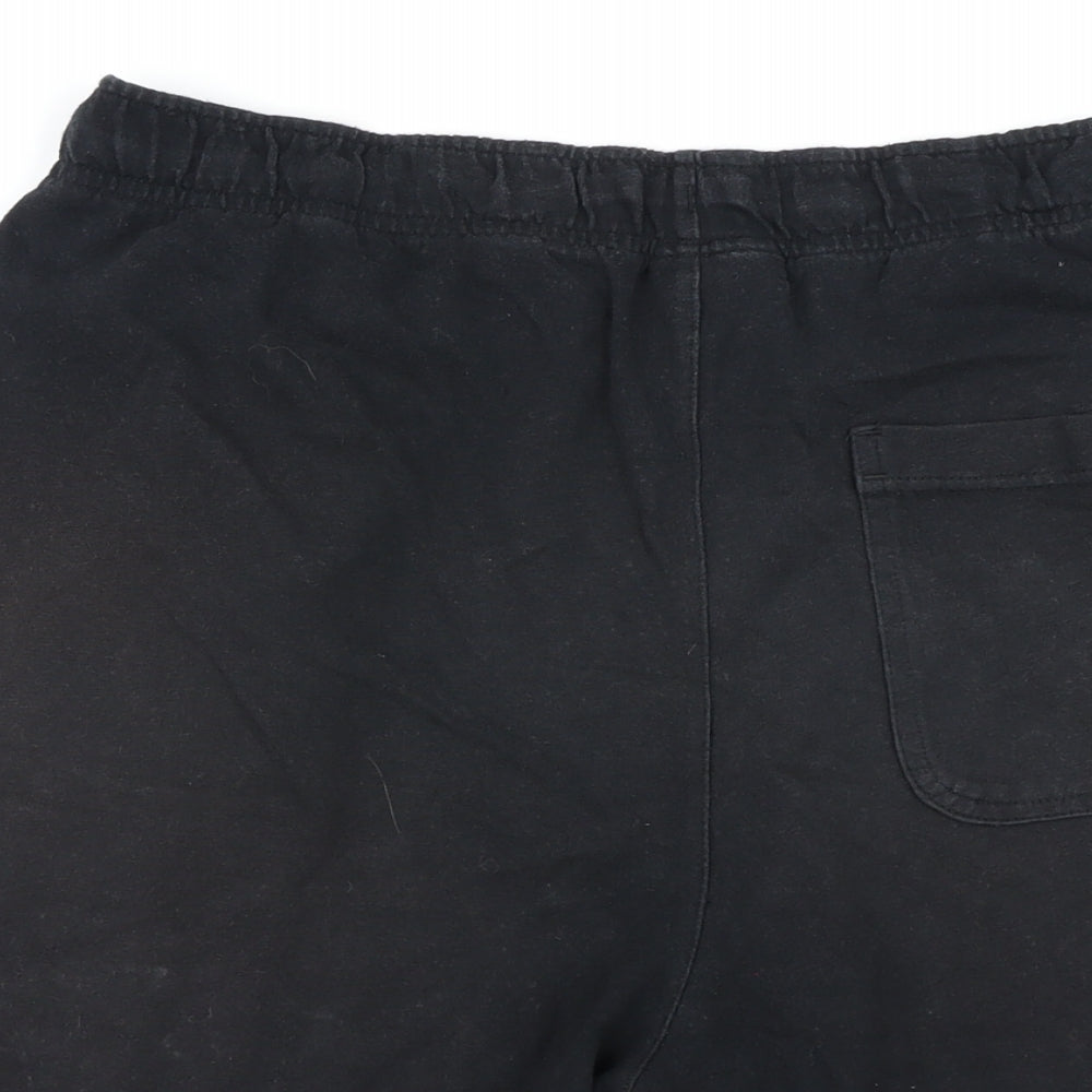 Nike Mens Black Cotton Sweat Shorts Size M L9 in Regular Drawstring