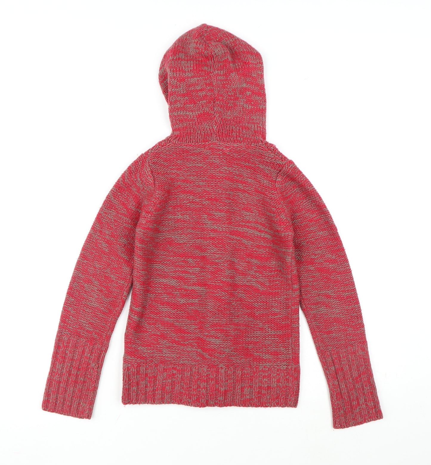 Pumpkin Patch Girls Pink Round Neck Acrylic Cardigan Jumper Size 7 Years Button