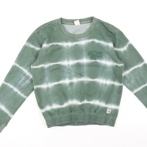 Young & Free Girls Green Cotton Pullover Sweatshirt Size 12-13 Years Pullover - Tie Dye