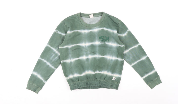 Young & Free Girls Green Cotton Pullover Sweatshirt Size 12-13 Years Pullover - Tie Dye