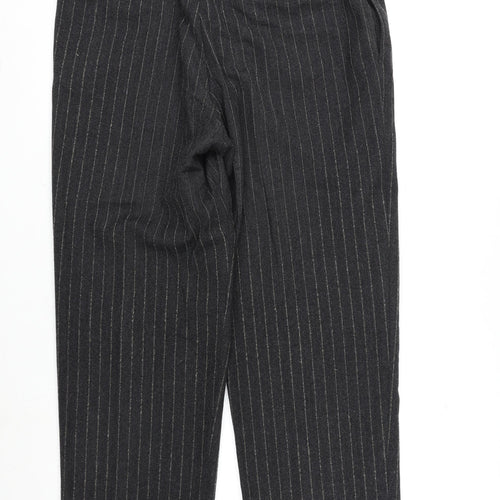 ARMANI Mens Grey Striped Wool Dress Pants Trousers Size 38 in L31 in Regular Zip