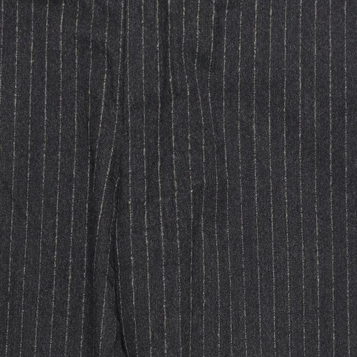 ARMANI Mens Grey Striped Wool Dress Pants Trousers Size 38 in L31 in Regular Zip