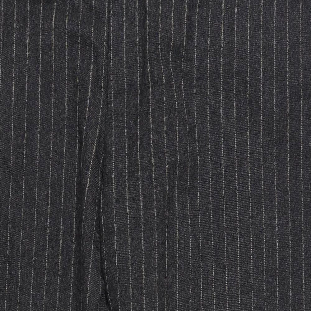 ARMANI Mens Grey Striped Wool Dress Pants Trousers Size 38 in L31 in Regular Zip