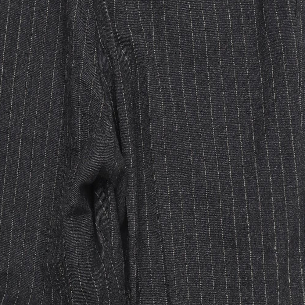 ARMANI Mens Grey Striped Wool Dress Pants Trousers Size 38 in L31 in Regular Zip