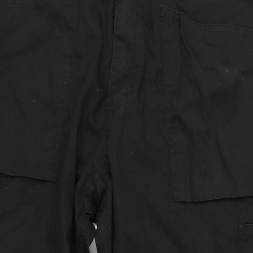 Scruffs Mens Black Polyester Carpenter Trousers Size 38 in L34 in Regular Zip