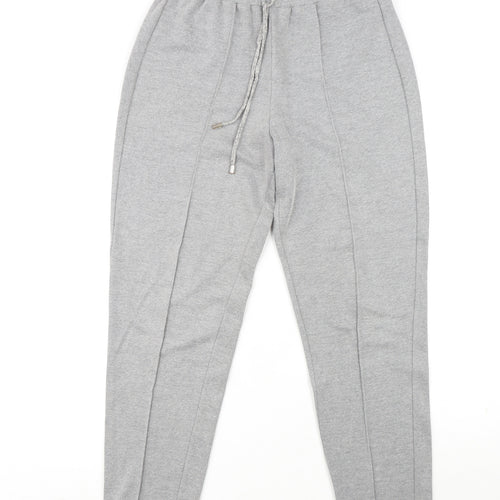 Mango Womens Grey Polyester Jogger Trousers Size S L27 in Regular Drawstring