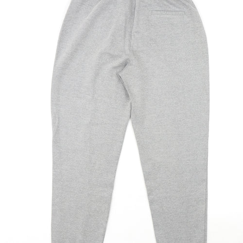 Mango Womens Grey Polyester Jogger Trousers Size S L27 in Regular Drawstring