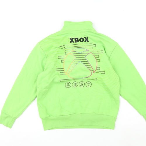 Xbox Boys Green Cotton Pullover Sweatshirt Size 9-10 Years Zip