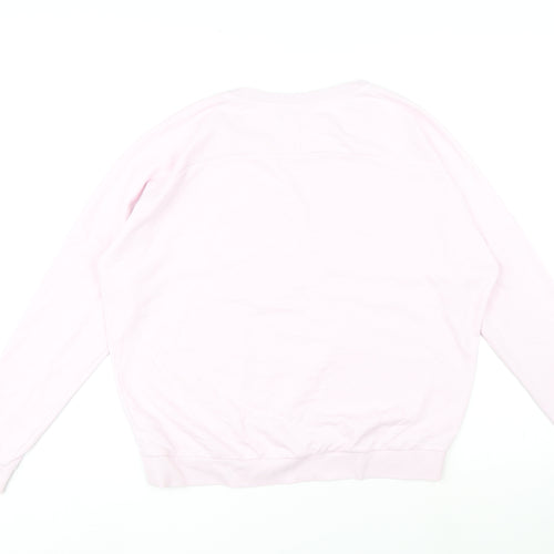 Diadora Womens Pink Cotton Pullover Sweatshirt Size M Pullover