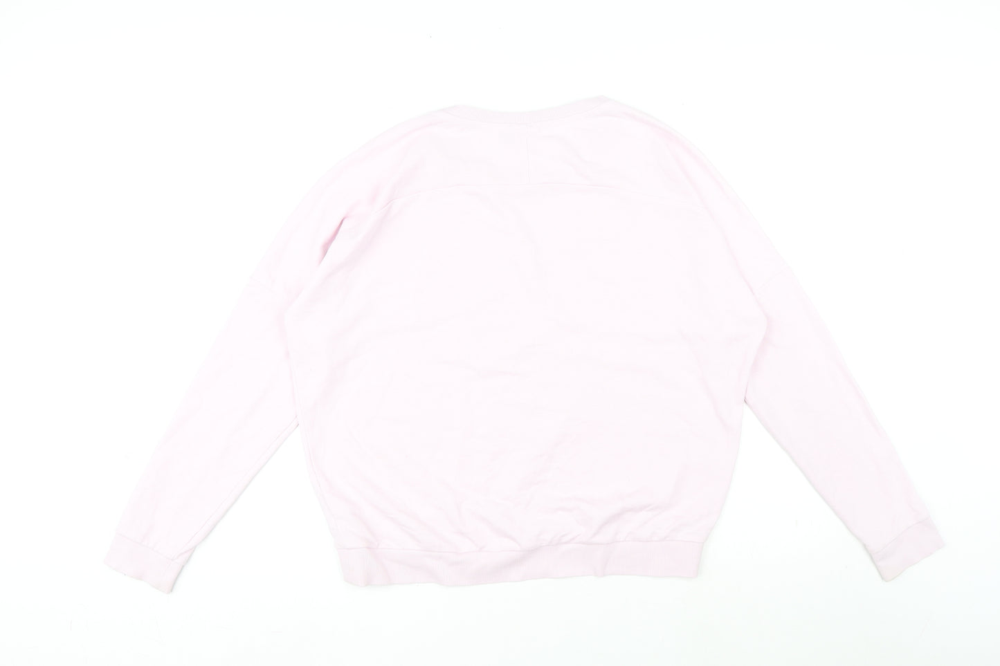 Diadora Womens Pink Cotton Pullover Sweatshirt Size M Pullover