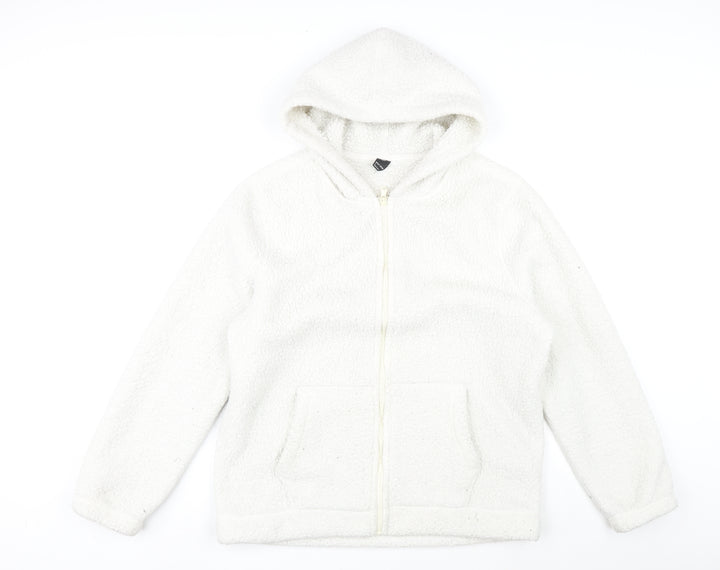 Gilly Hicks Womens White Jacket Size L Zip