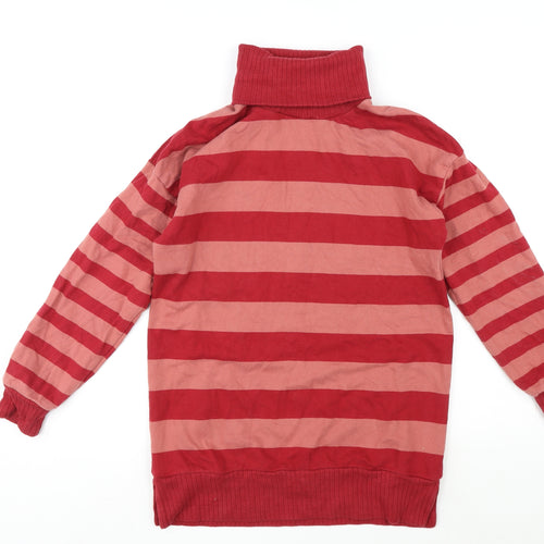 NEXT Womens Pink Striped Cotton Pullover Sweatshirt Size S Pullover