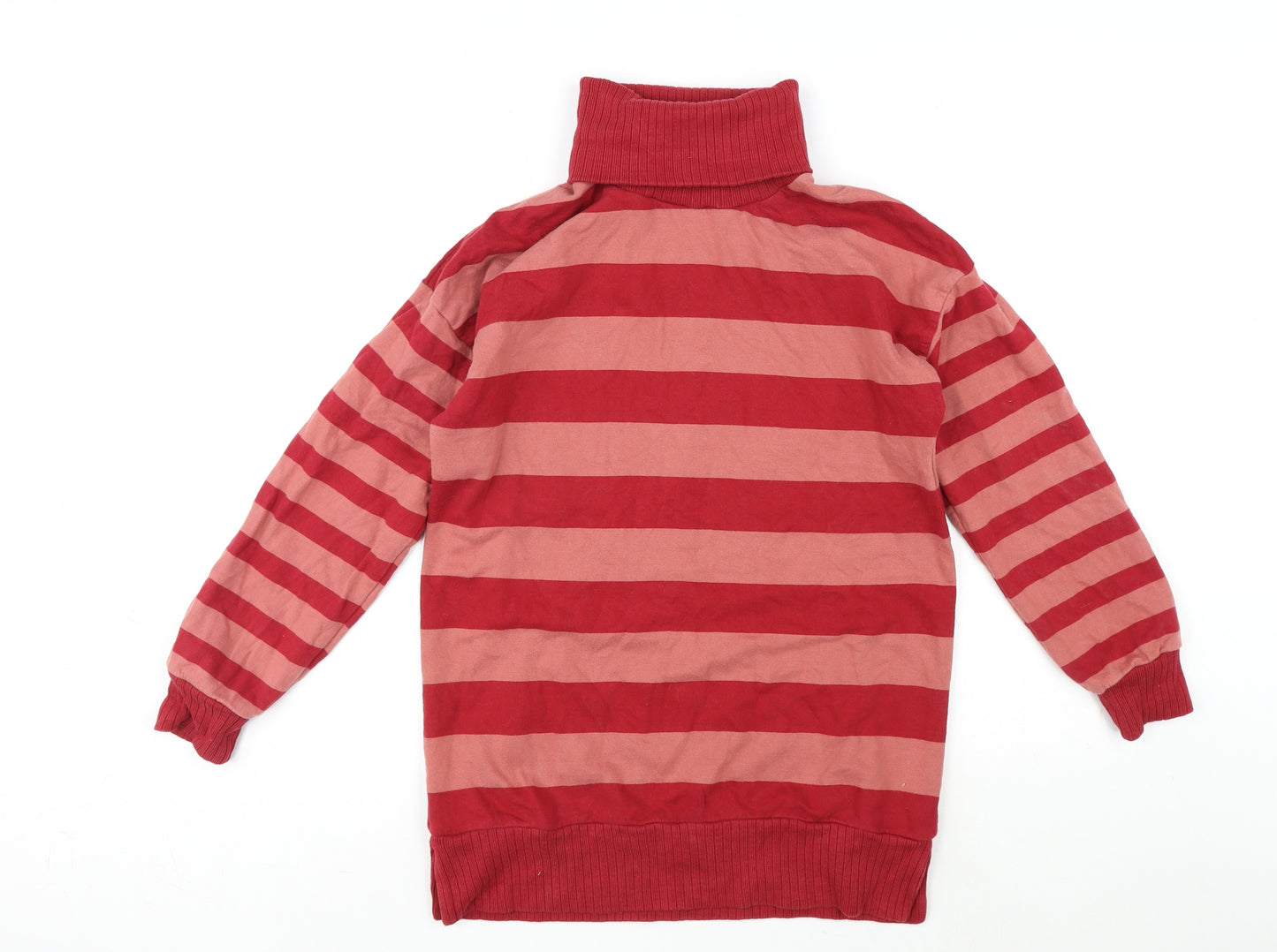 NEXT Womens Pink Striped Cotton Pullover Sweatshirt Size S Pullover