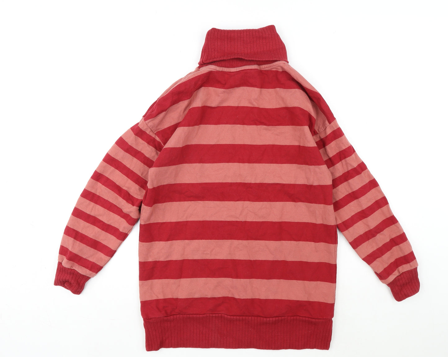 NEXT Womens Pink Striped Cotton Pullover Sweatshirt Size S Pullover