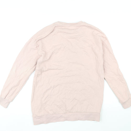 ASOS Womens Pink Cotton Pullover Sweatshirt Size 10 Pullover