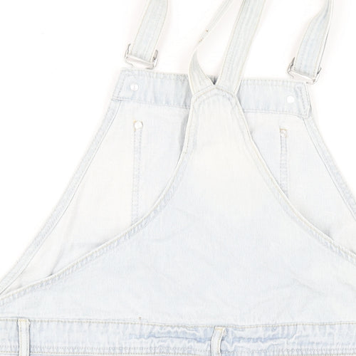 Denim & Co. Womens Blue Cotton Dungaree One-Piece Size 20 Button