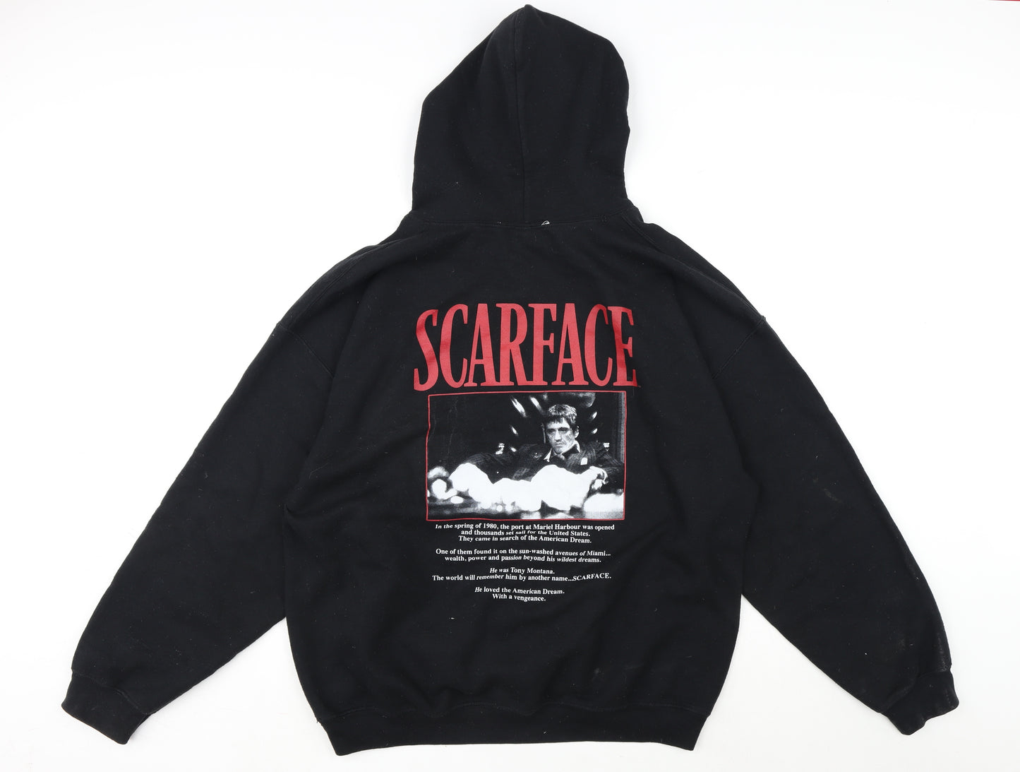 Scarface Mens Black Cotton Pullover Hoodie Size M