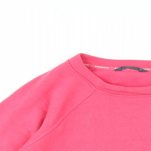GOODMOVE Womens Pink Cotton Pullover Sweatshirt Size 10 Pullover