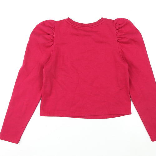 Zara Womens Pink Cotton Pullover Sweatshirt Size S Pullover