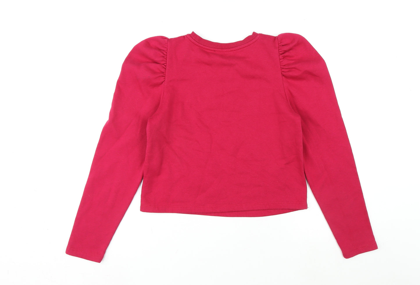 Zara Womens Pink Cotton Pullover Sweatshirt Size S Pullover
