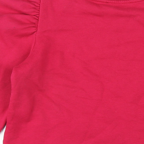 Zara Womens Pink Cotton Pullover Sweatshirt Size S Pullover