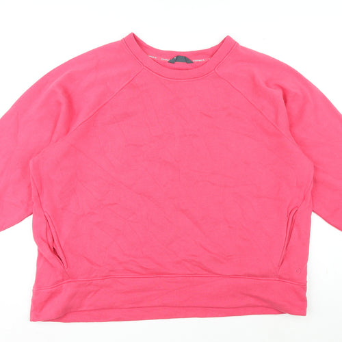 GOODMOVE Womens Pink Cotton Pullover Sweatshirt Size 20 Pullover