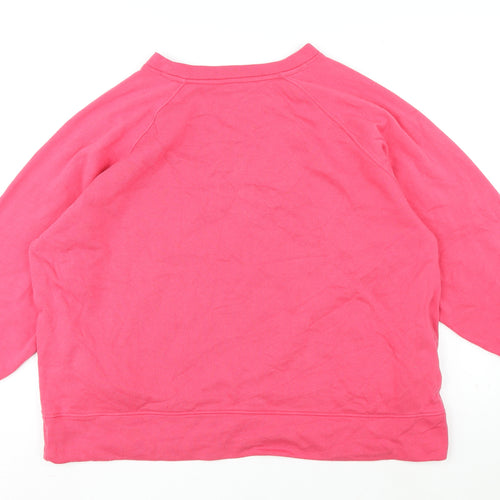 GOODMOVE Womens Pink Cotton Pullover Sweatshirt Size 20 Pullover