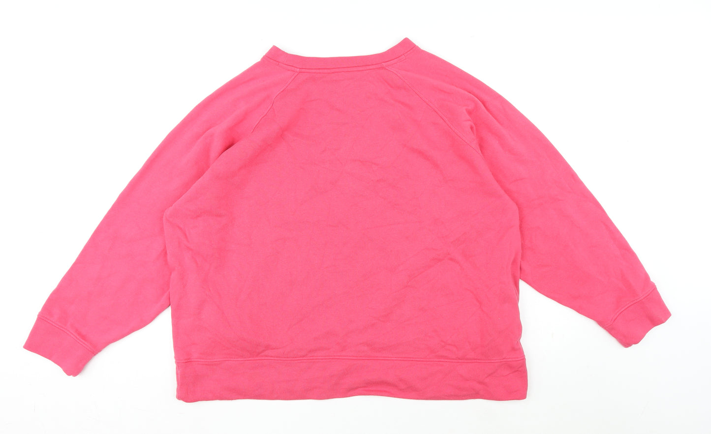 GOODMOVE Womens Pink Cotton Pullover Sweatshirt Size 20 Pullover