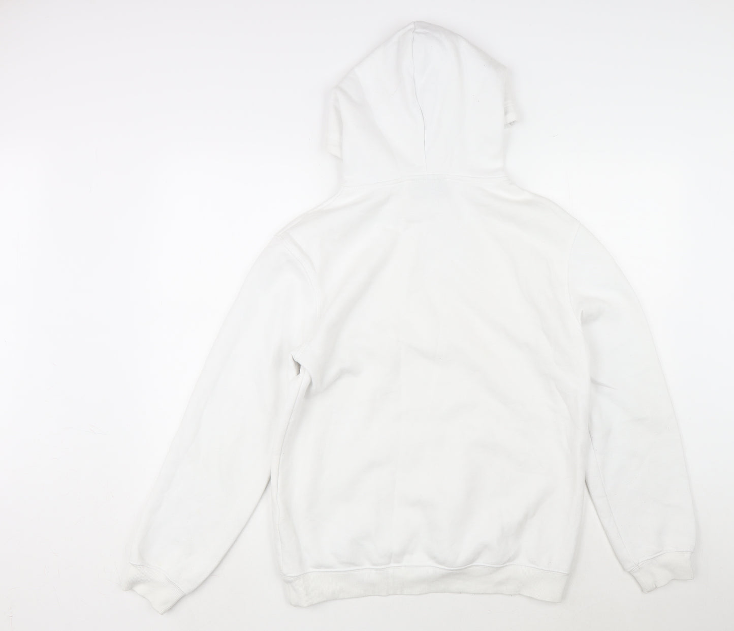 H&M Mens White Cotton Pullover Hoodie Size S