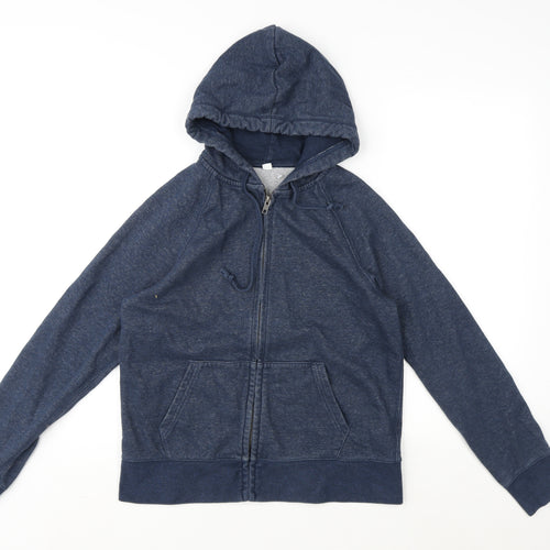 Uniqlo Mens Blue Cotton Full Zip Hoodie Size M