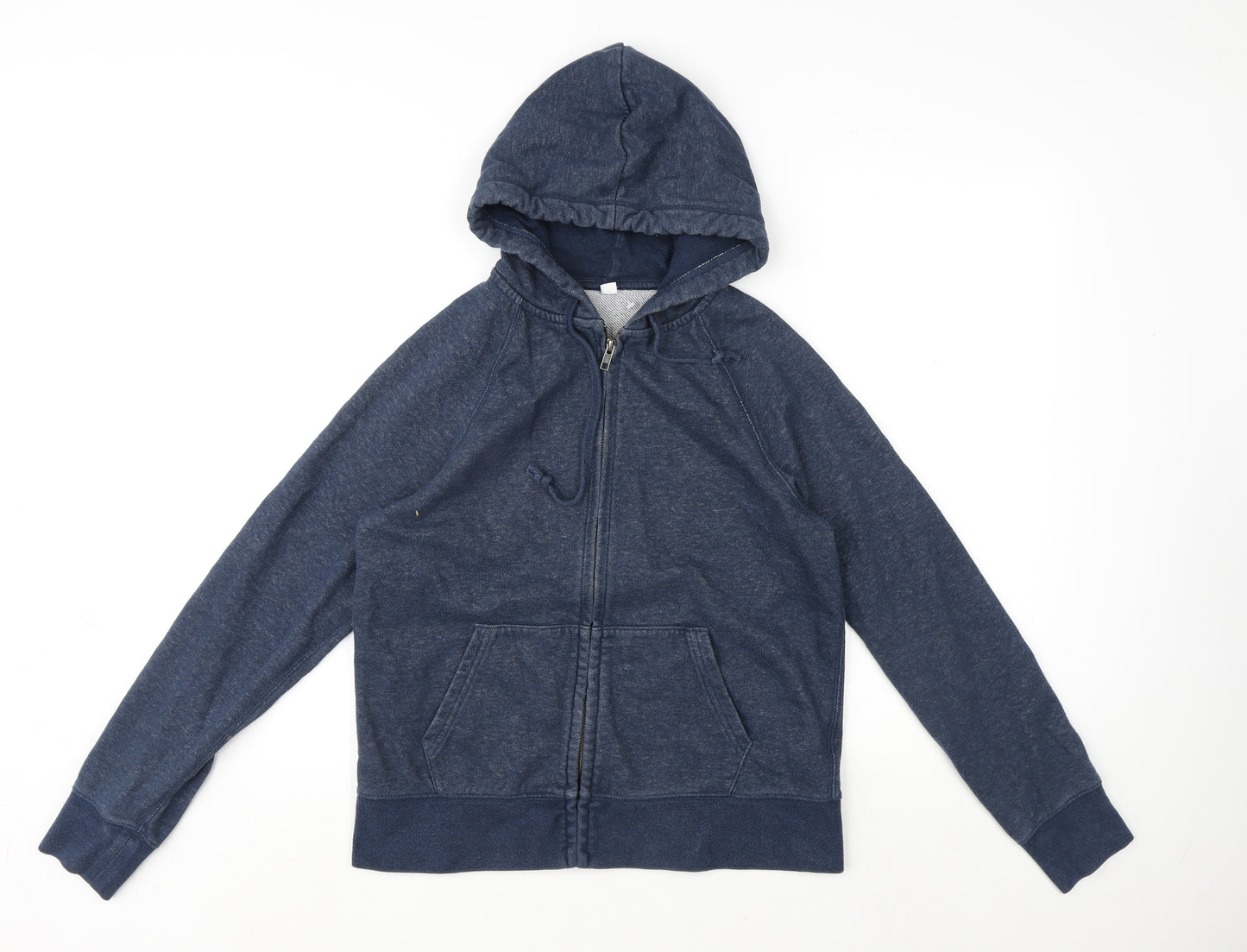 Uniqlo Mens Blue Cotton Full Zip Hoodie Size M