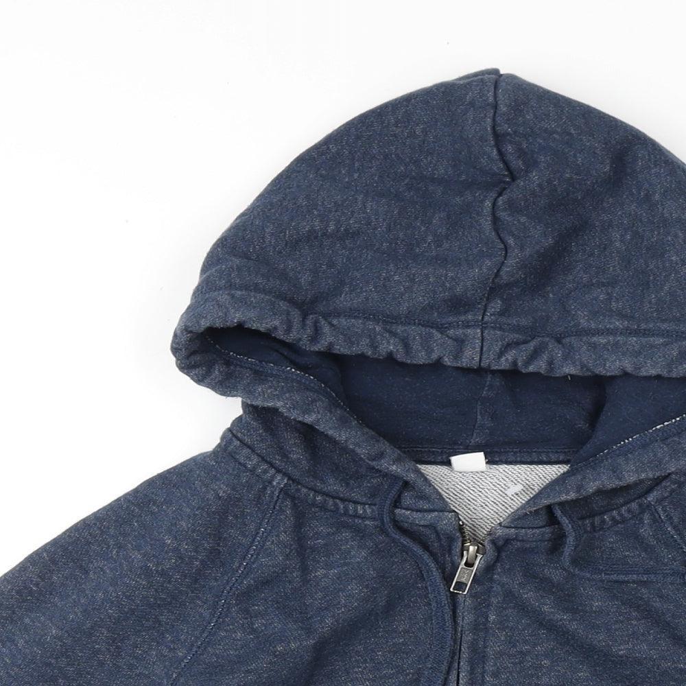 Uniqlo Mens Blue Cotton Full Zip Hoodie Size M