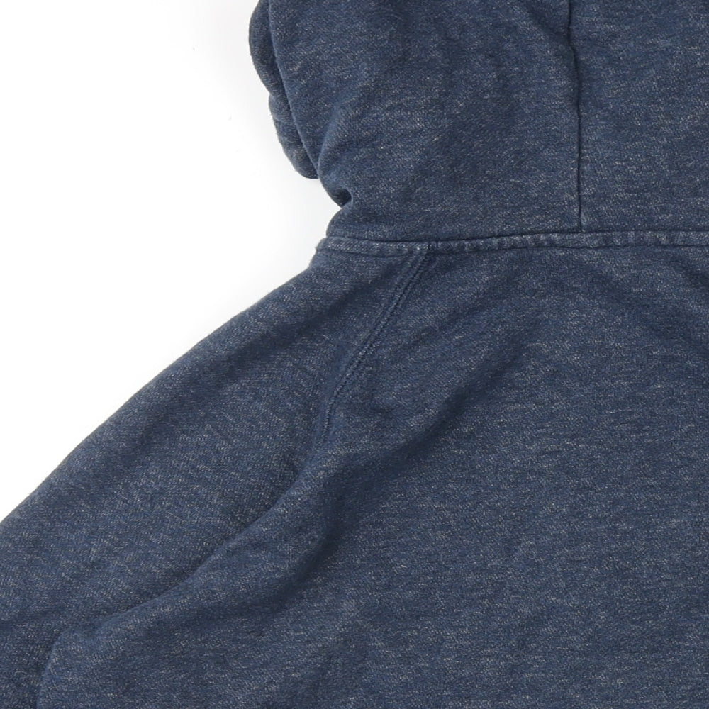 Uniqlo Mens Blue Cotton Full Zip Hoodie Size M