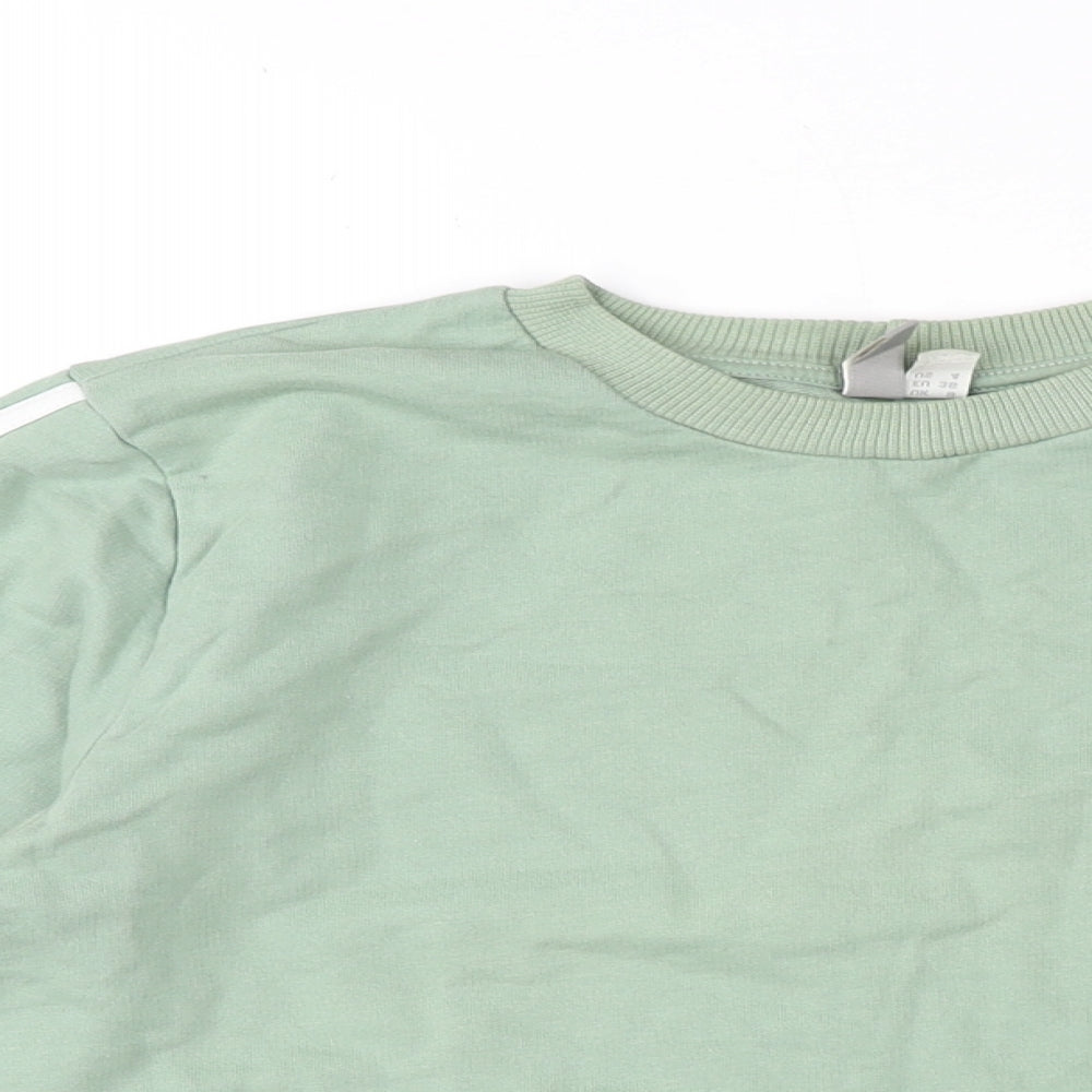 ASOS Womens Green Cotton Pullover Sweatshirt Size 8 Pullover