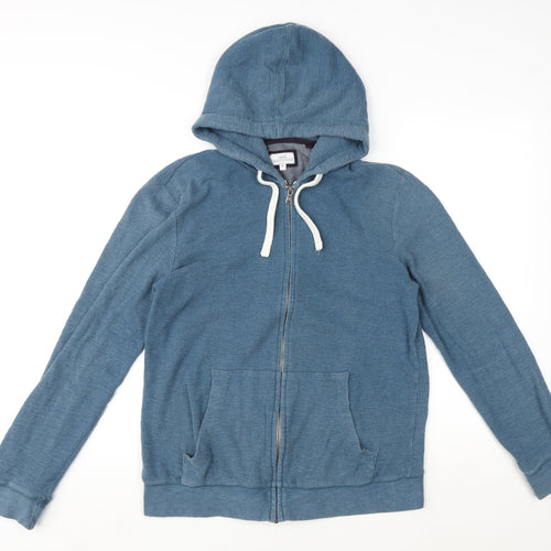 NEXT Mens Blue Cotton Full Zip Hoodie Size M