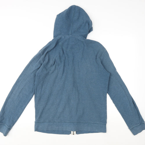 NEXT Mens Blue Cotton Full Zip Hoodie Size M