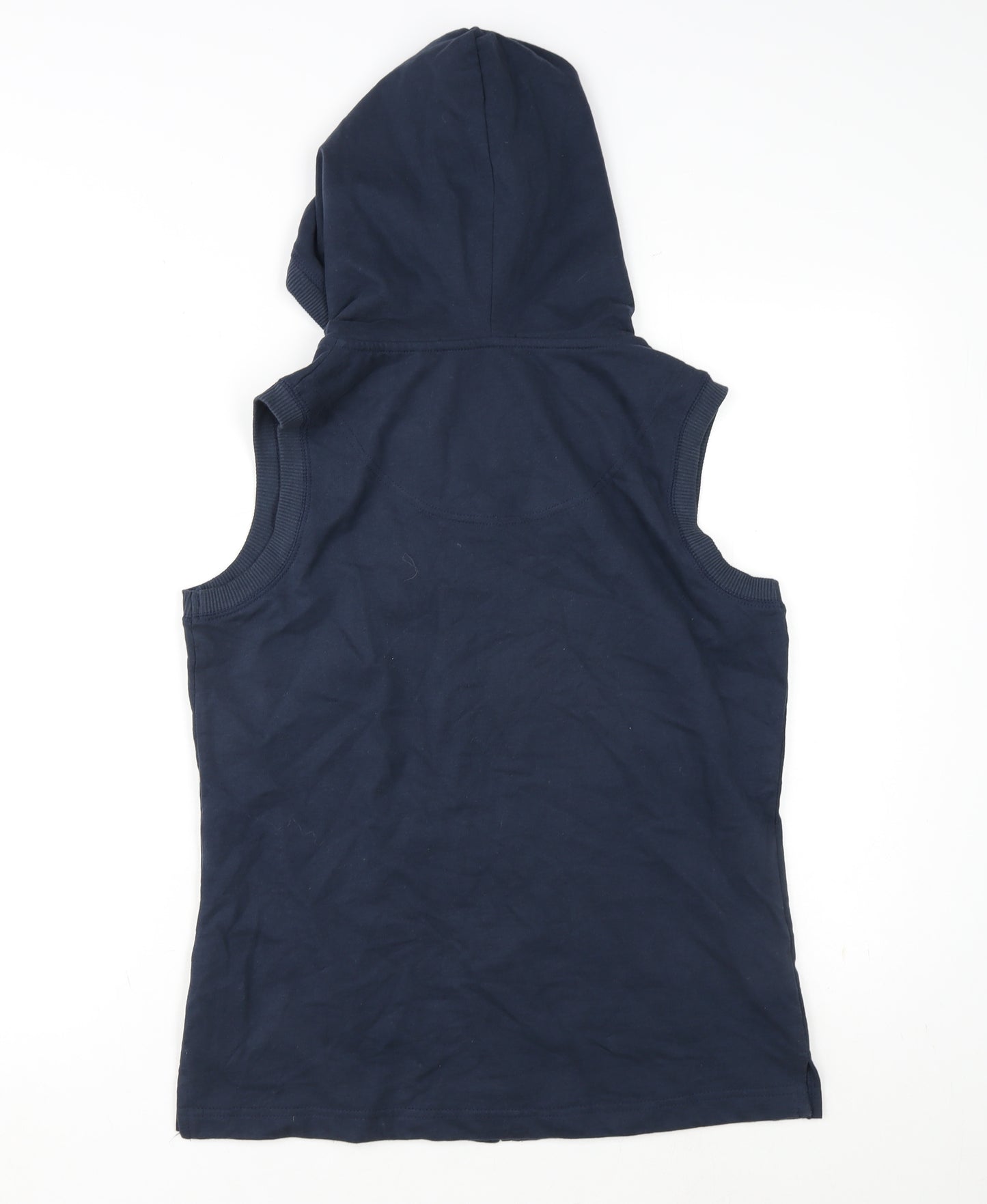 M&Co Womens Black Cotton Full Zip Hoodie Size 12 Zip