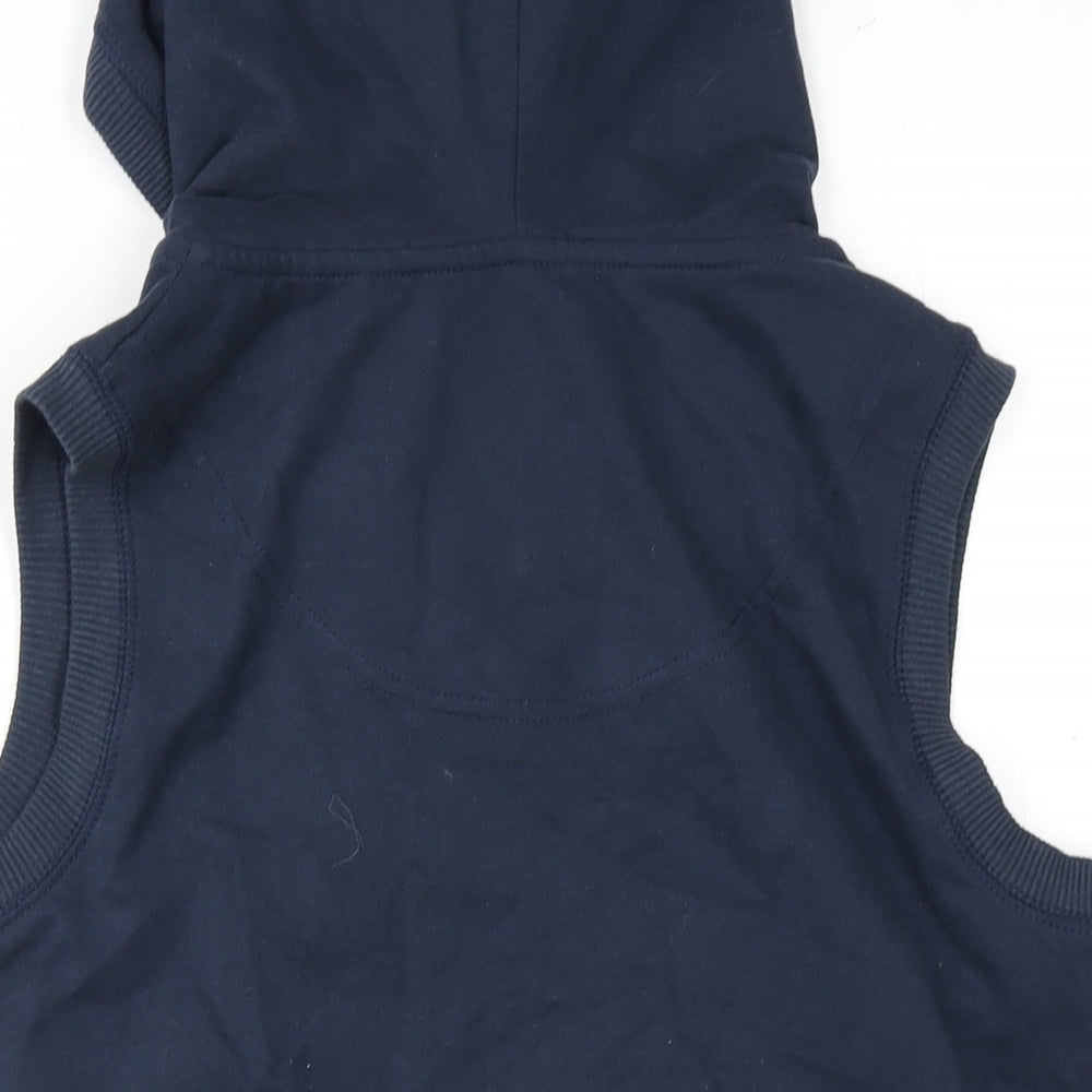 M&Co Womens Black Cotton Full Zip Hoodie Size 12 Zip