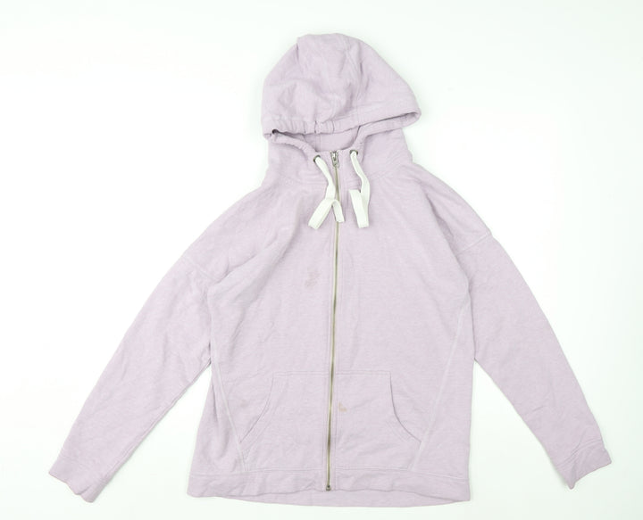 NEXT Womens Purple Cotton Full Zip Hoodie Size 10 Zip