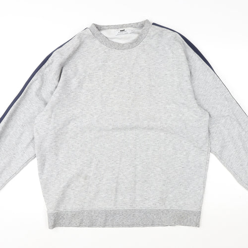 Topman Mens Grey Cotton Pullover Sweatshirt Size XL