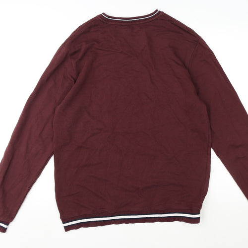 find. Mens Red Cotton Pullover Sweatshirt Size XL - Rebel
