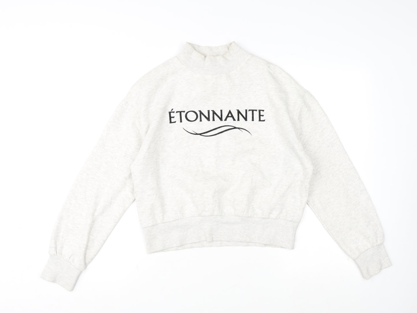 H&M Womens Grey Cotton Pullover Sweatshirt Size XS Pullover - Etonnante
