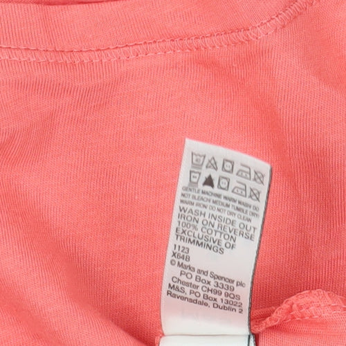 Marks and Spencer Pink Graphic T-Shirt, Size S