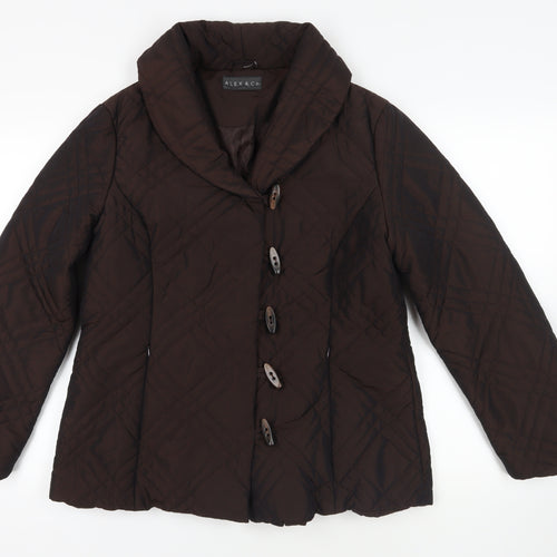 Alex & Co. Brown Quilted Jacket Size 14