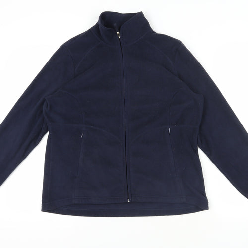 Marks & Spencer Navy Fleece Zip Jacket Size 16