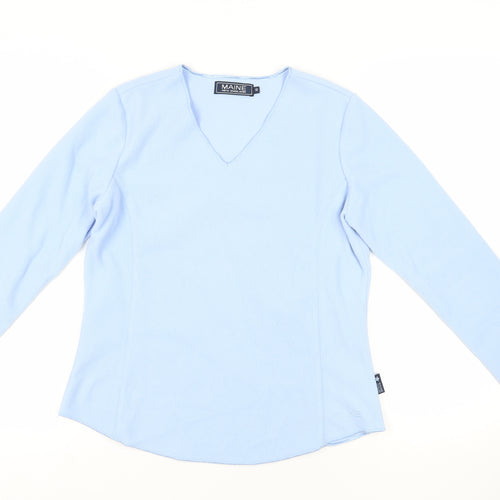 Maine New England Blue V-Neck Blouse Size 12
