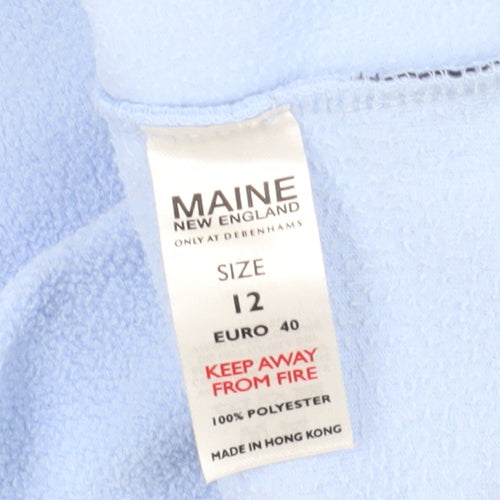 Maine New England Blue V-Neck Blouse Size 12