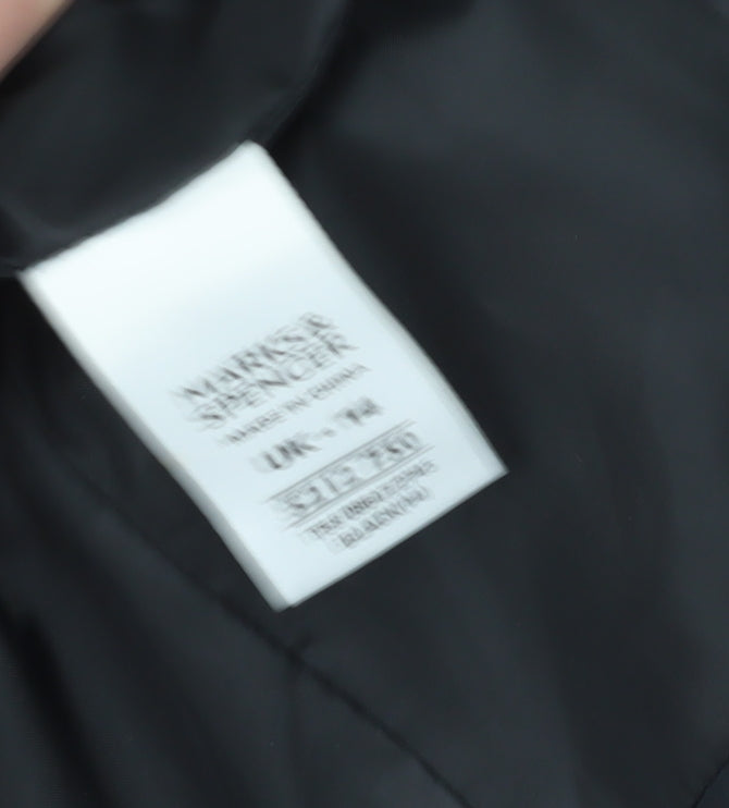Marks and Spencer Black Quilted Jacket Size 14