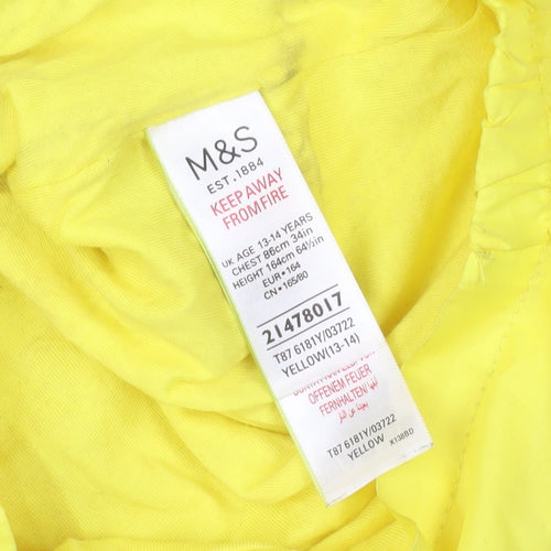 Yellow Marks and Spencer Hooded Windbreaker Jacket 13-14